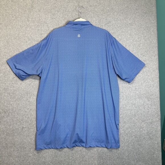 Turtleson Men's XXL Performance Polo Golf Athletic Shirt Blue Tortoise Shell - Picture 9 of 14